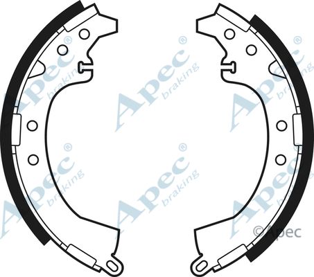 APEC BRAKING stabdžių trinkelių komplektas SHU484